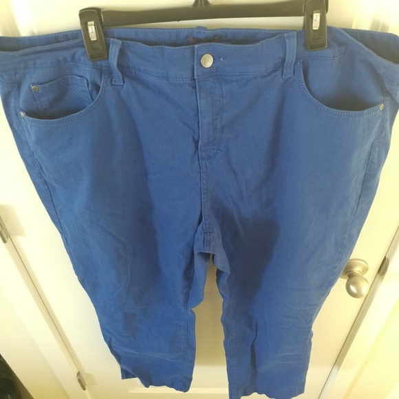 NYDJ bright Blue Ankle Jeans size 22W - Picture 6 of 7